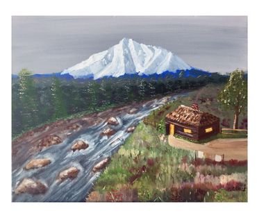 Cabin Creek - 16 inches tall x 20 inches wide.
