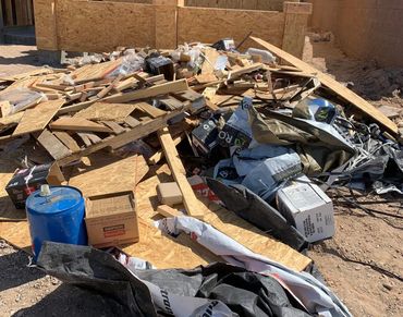 Construction debris removal and job site clean up