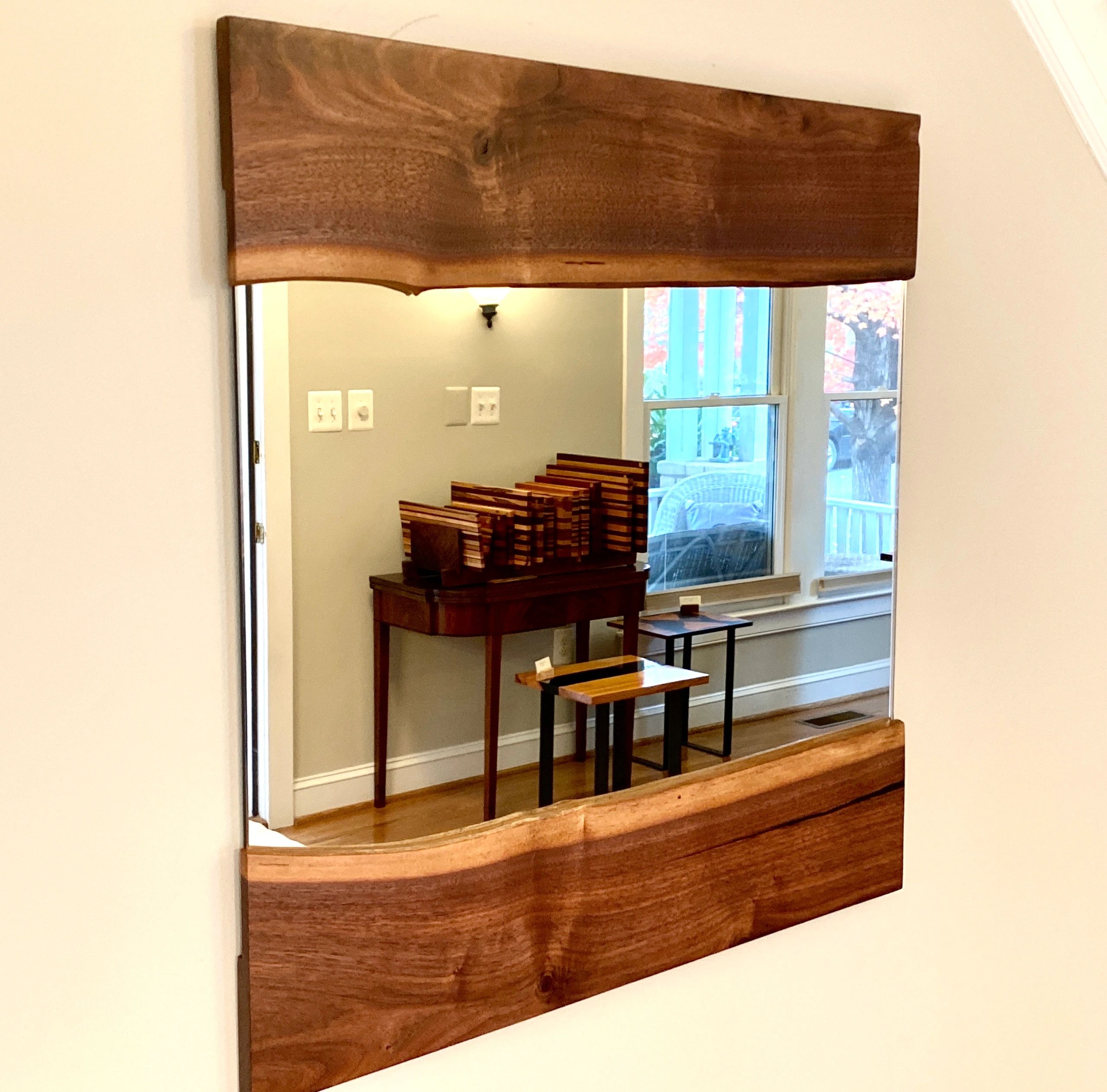 Live edge mirror