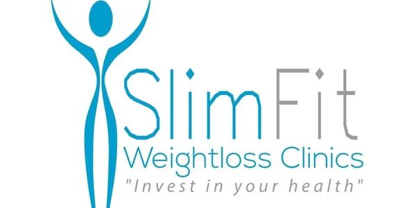 SlimFit Weightloss Clinics logo with tagline about health investment.