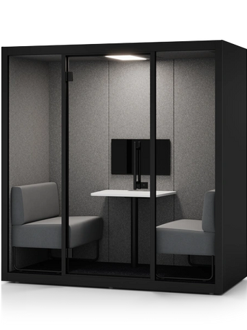 DUOBOX är den mest prisvärda telefonrummet för två personer. Tala ostört i detta tysta rum.
