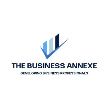 Logo of The Business Annexe with a growth chart and checkmark icon.