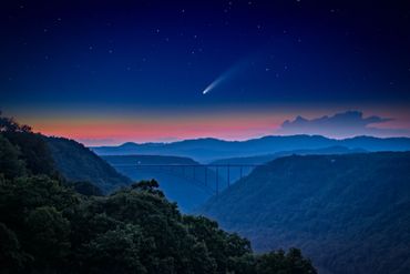 Comet Neowise over the New River Gorge Bridge