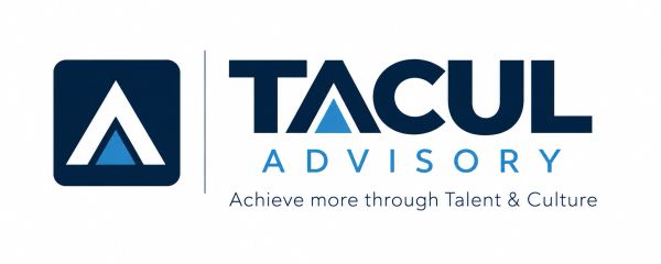 Logo of TACUL Advisory with a blue triangle icon.
