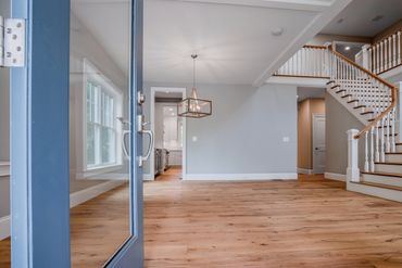 Interior house painting, gray walls