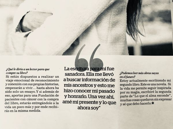 Revista en Sociedad 24 febrero 2018. Carolina Ferrari Winzey reseña.