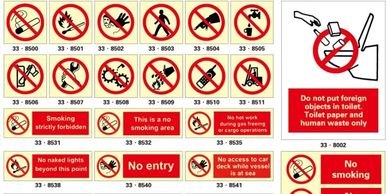prohibition signs