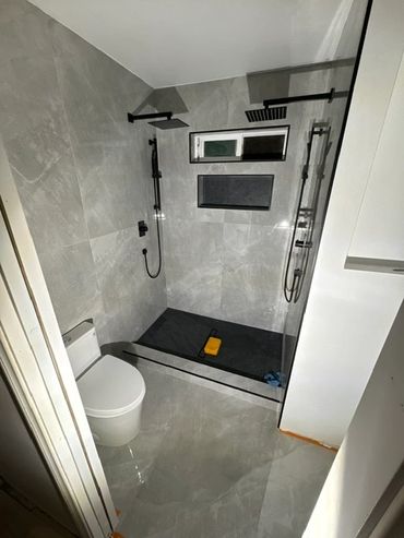 Complete bathroom remodeled from the ground up