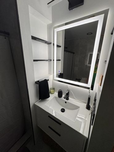 Remodeled bathroom vanity.