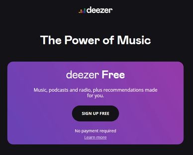 Deezer.com
music Podcast and Radio
Free Music
