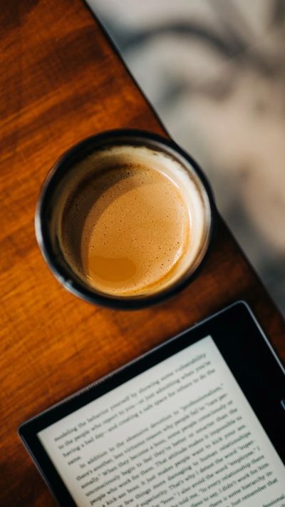 eBook Reader and a cup of coffee