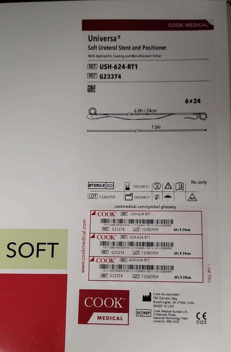 Cook Medical G Universa Soft Ureteral Stent And Positioner Fr X