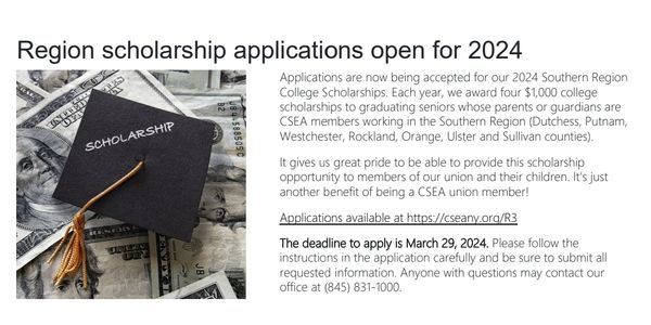 Region scholarship applications open for 2024