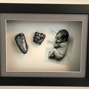 3D casts of baby foot and hand