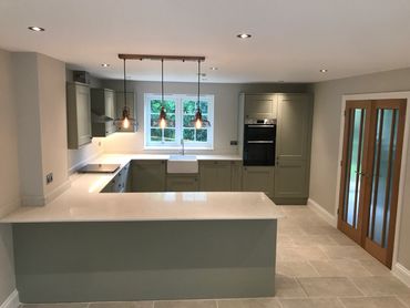 High end kitchen, shaker style