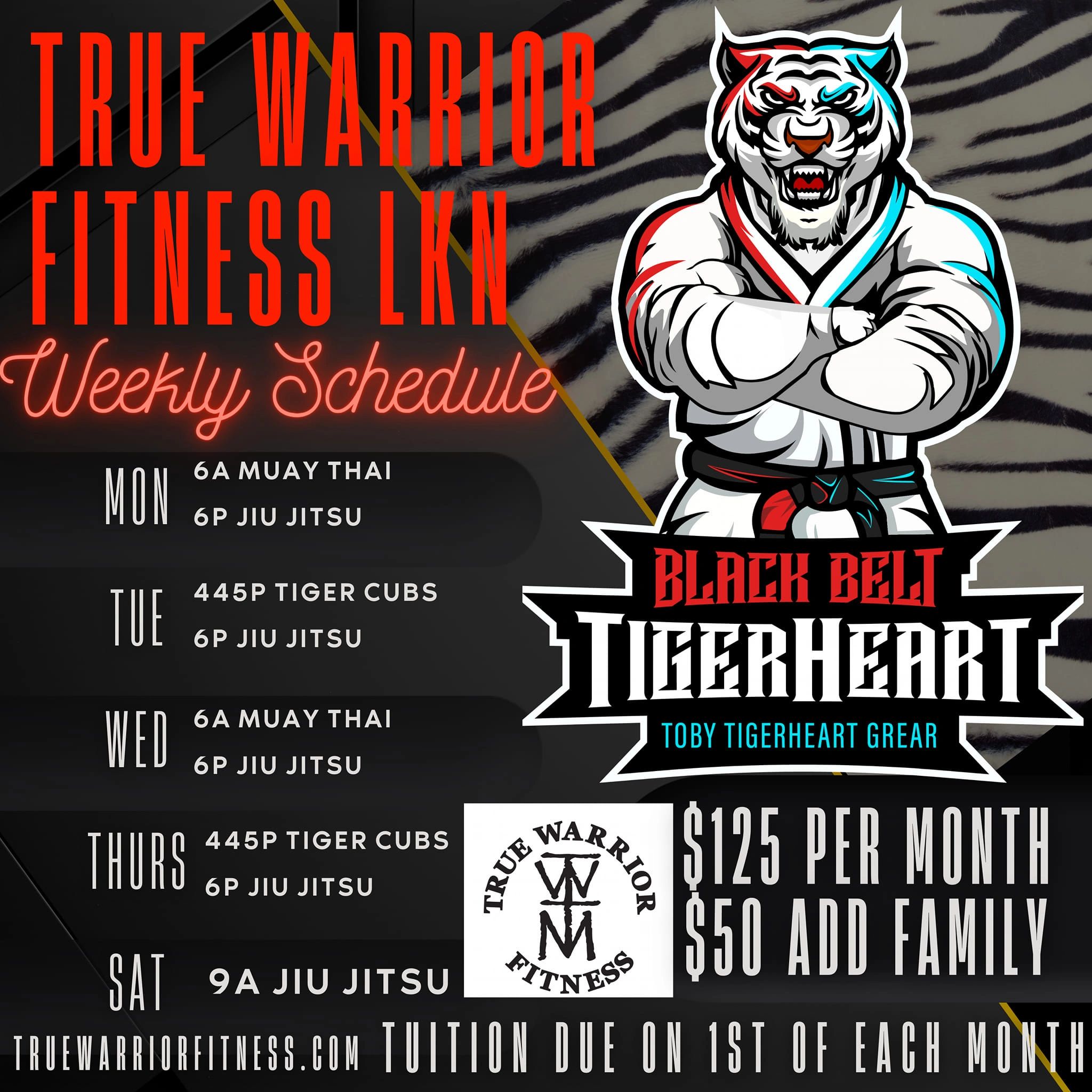 TWF Schedule and Pricing