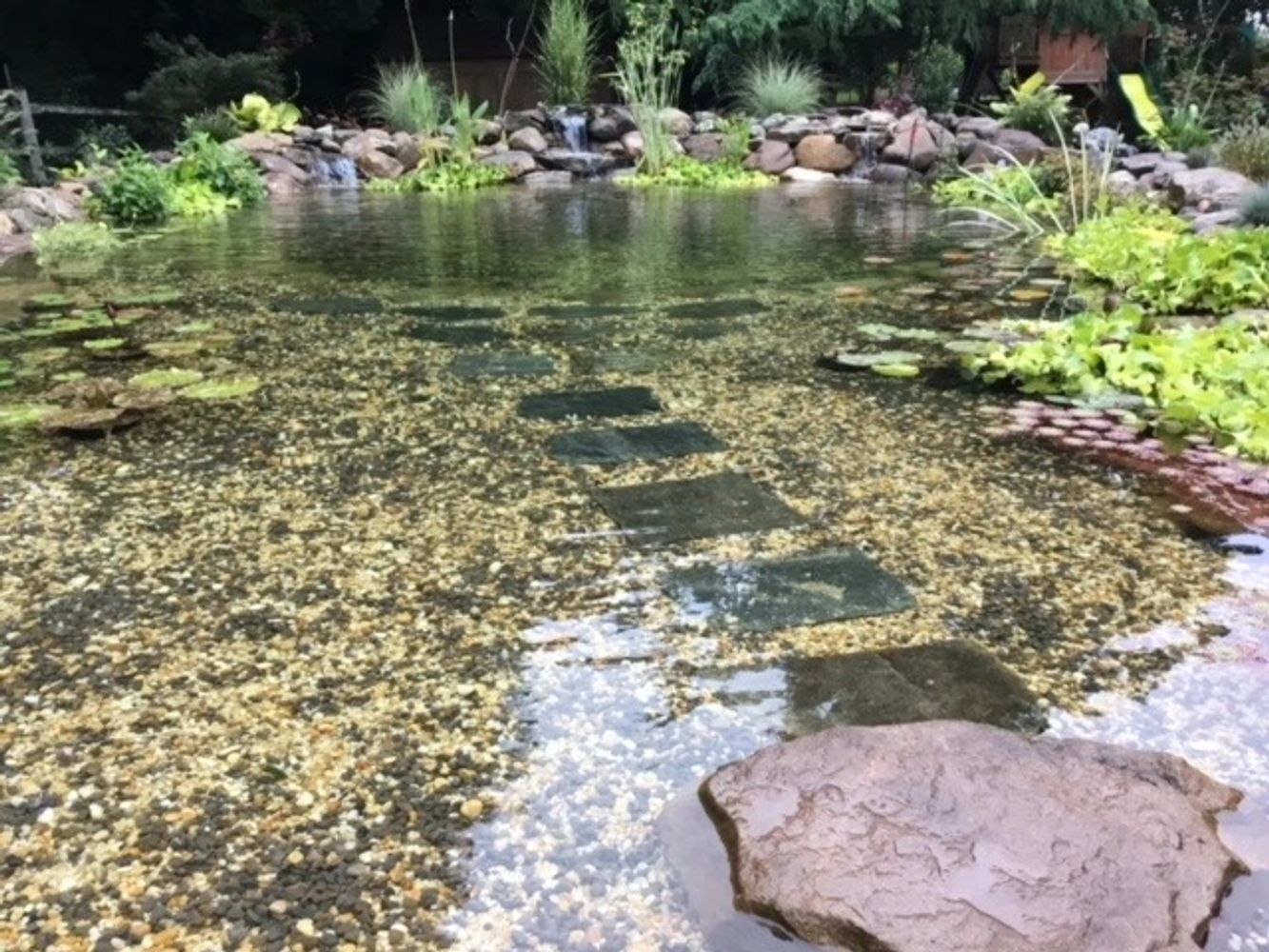 A medium sized dipping pond installed in CT.  