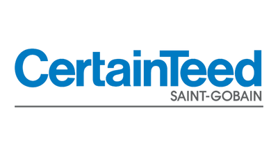 The CertainTeed logo with blue text and Saint-Gobain in gray below.