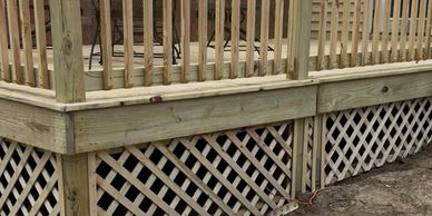 Wood deck in North Augusta, SC.