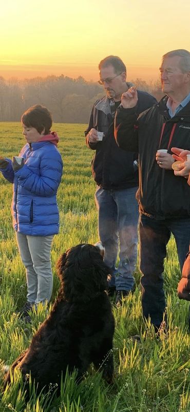 A sunrise communion service.