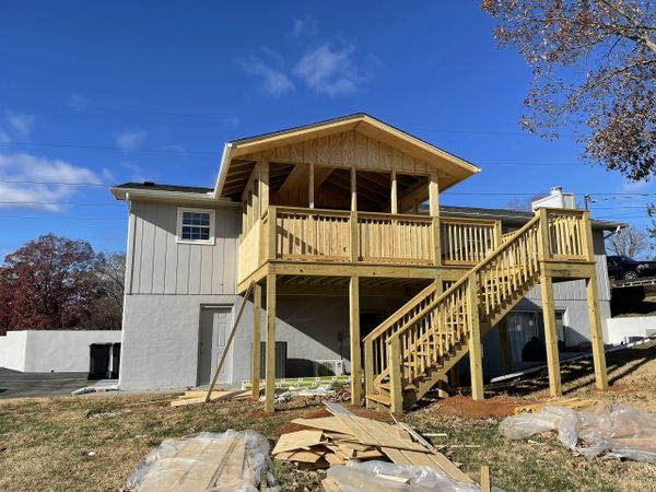 Beautiful new deck being built.