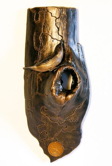 White-breasted Nuthatch Wildlife Sculpture