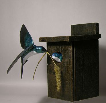 Tree Swallow Wildlife Sculpture