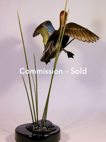 Cinnamon Teal Sculpture