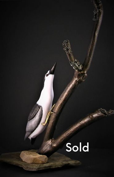 Black Crowned Night Heron Sculpture
