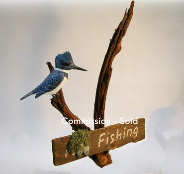 Belted Kingfisher Sculpture