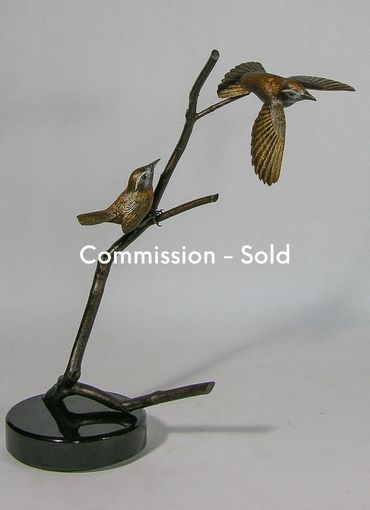 Carolina Wrens Sculpture