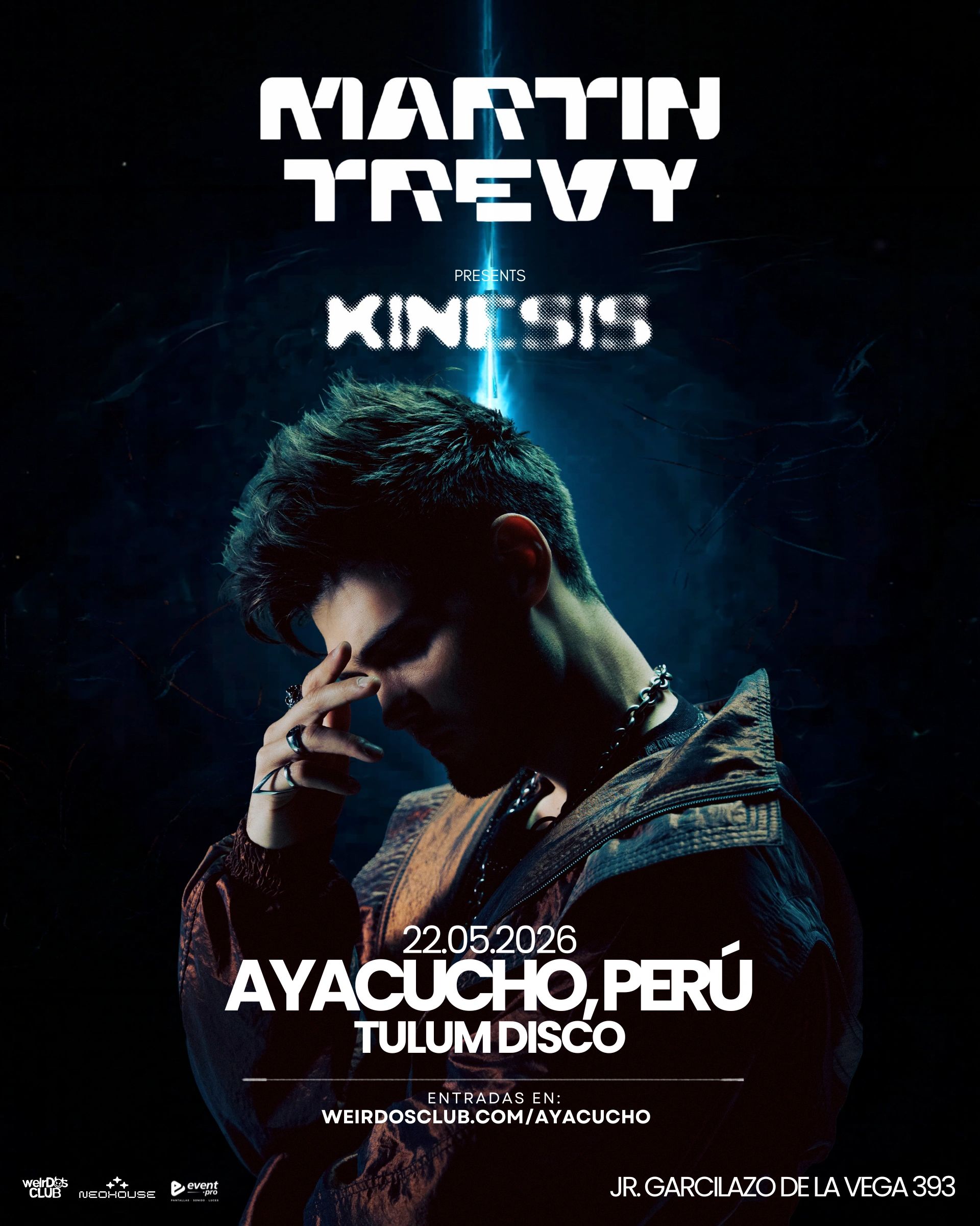 Martin Trevy presents Kinesis live in Ayacucho, Peru on May 22, 2026.