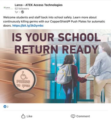 LinkedIn post targeting schools