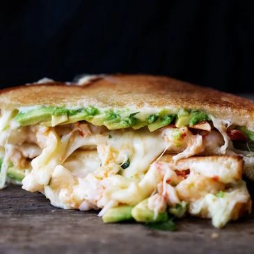 Lobster avocado panini