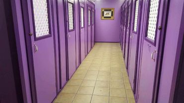 A hallway to our Luxury Cat Boarding Suites