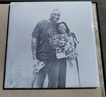 A new take on a family photo. Put your memories on indelible tile or create photo coasters.