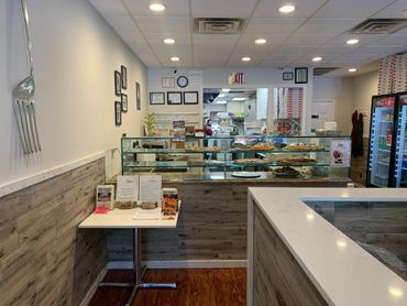 Zio Gino Pizza and Grill counter and kitchen