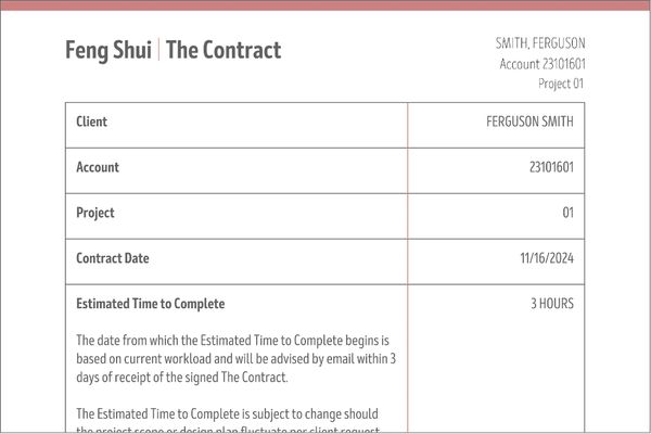 Feng Shui | The Contract