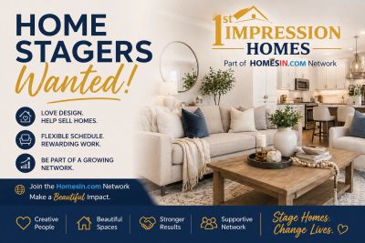Advertisement seeking home stagers for a design and sales network.