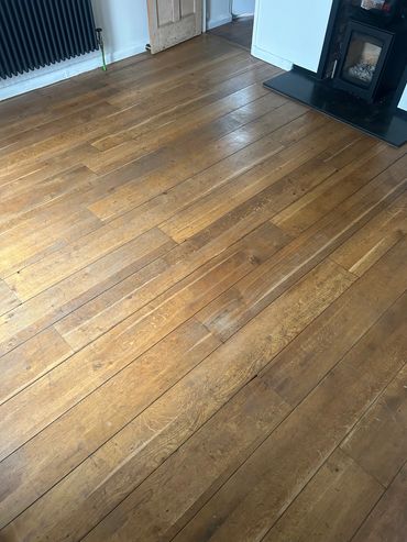 Before sanding French oak