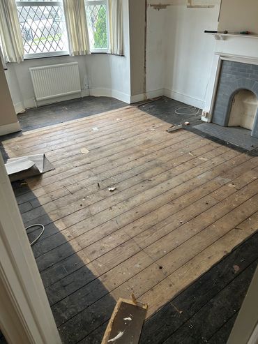 Before sanding floorboards