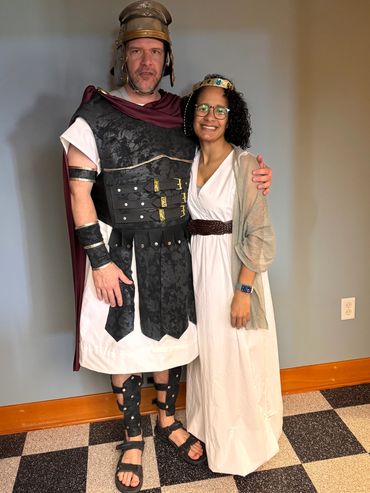 Roman soldier & Roman lady - Easter church program rental costumes