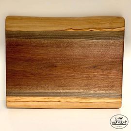Cutting boards mixed woods carpentry charity SickKids cutting boards live edge lumber Toronto