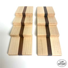 Toronto charity SickKids kids home decor live edge lumber walnut carpentry coaster sets evansworksh