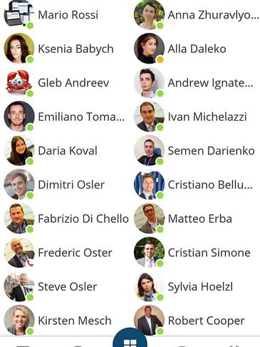 Screenshot of Wildix Mobile app: Contacts
