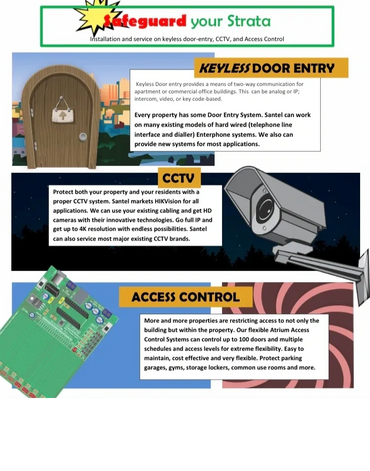 Safeguard your strata with keyless door entry, CCTV, and access control.