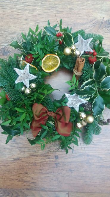 A Christmas wreath - small size, ideal for the graveside