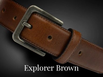 Nickel Free Belt Buckle with brown leather strap