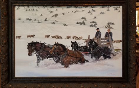 Father and Son Feeding Elk
24 x 36