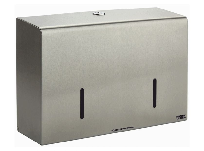 PL46MBS - BRUSHED 6" TWIN MICRO JUMBO DISPENSER